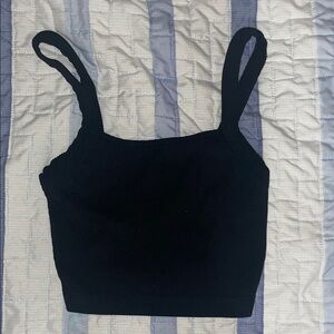 Colsie Black Ribbed Tank Top